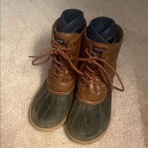 Sperry Tan and Olive Waterproof Boots